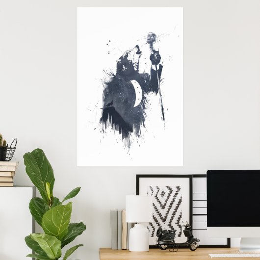 Wolfslied (blau) poster (Heimbüro)