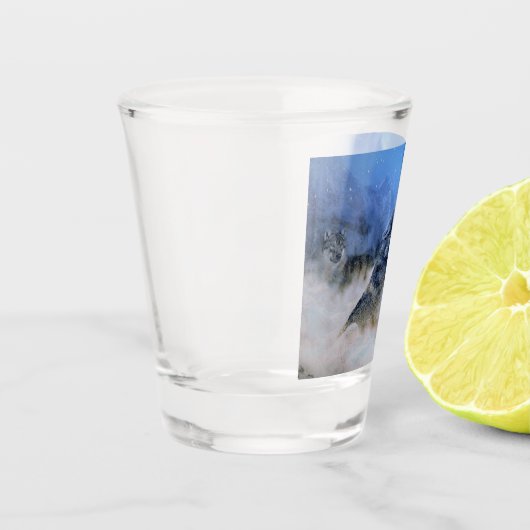 Wolfsmärchen Schnapsglas (Links)