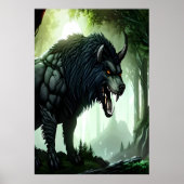 Wolfsmast im Wald | Art der AI Poster (Vorne)