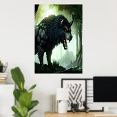 Wolfsmast im Wald | Art der AI Poster (Heimbüro)