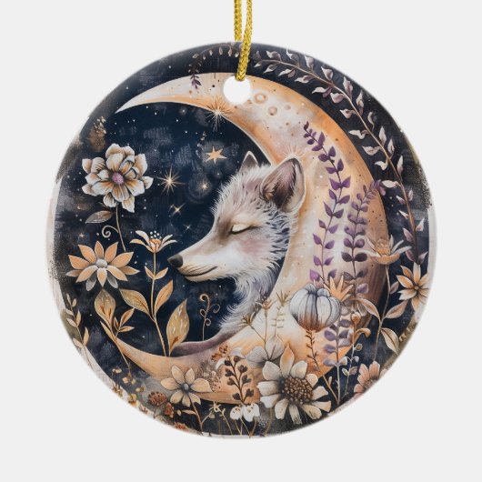 Wolfsmond Keramik Ornament (Vorne)