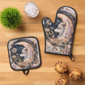Wolfsmond Ofenhandschuh & Topflappen-Set (Oben Unten)