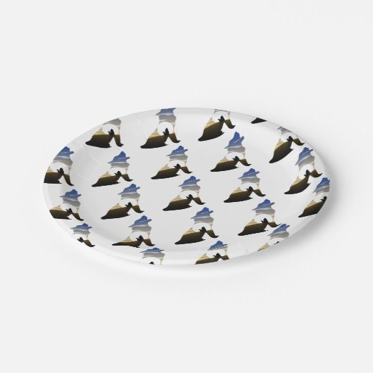 Wolfsmond Pappteller (Schrägansicht)