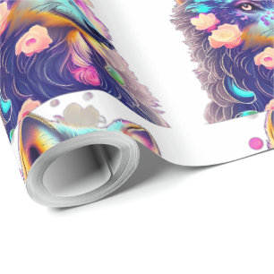 Wolfsmuster aufhellen geschenkpapier