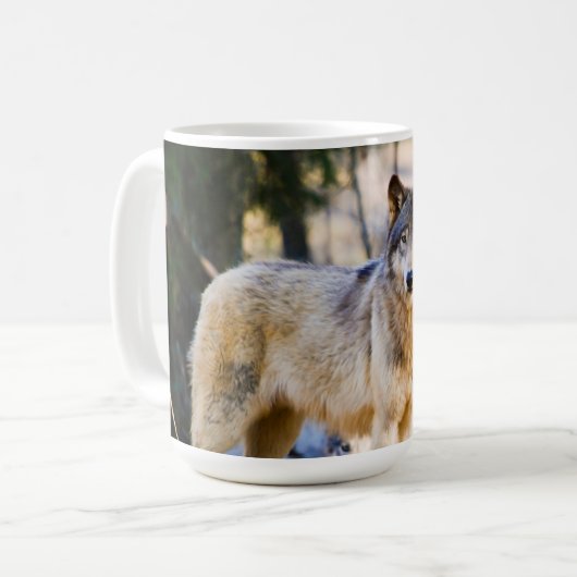 Wolfspaare Kaffeepause Tasse (Vorderseite Links)