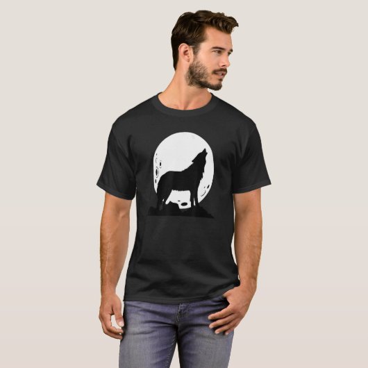 Wolfsphasen während des Aufstiegs des Mondwolfmoos T-Shirt (Vorne ganz)