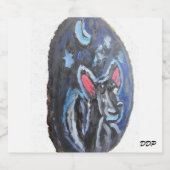 Wolfsportrait Bierflaschenetikett (Einzelnes Label)