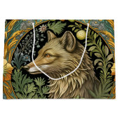Wolfsprofil im Vintagen Stil Große Geschenktüte (Vorderseite)