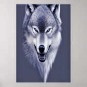 Wolfsprotrait | AI Art Poster (Vorne)