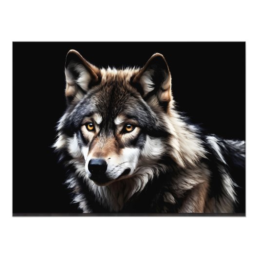 Wolfsprotrait Fotodruck (Vorne)