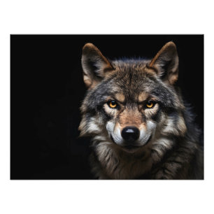 Wolfsprotrait Fotodruck