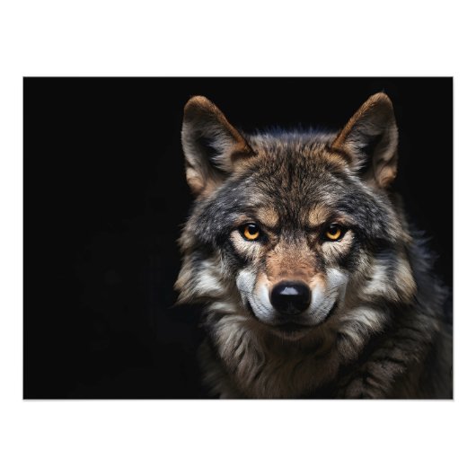 Wolfsprotrait Fotodruck (Vorne)