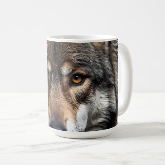 Wolfsprotrait Kaffeetasse (VorderseiteRechts)