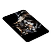 Wolfsprotrait Magnet (Rechte Seite)