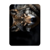 Wolfsprotrait Magnet (Vertikal)