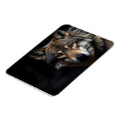 Wolfsprotrait Magnet (Linke Seite)