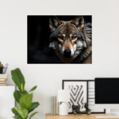 Wolfsprotrait Poster (Heimbüro)