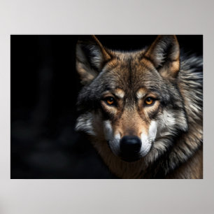 Wolfsprotrait Poster
