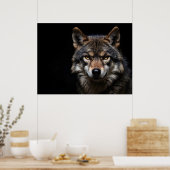 Wolfsprotrait Poster (Küche)