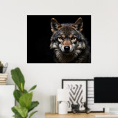 Wolfsprotrait Poster (Heimbüro)