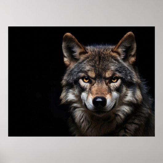 Wolfsprotrait Poster (Vorne)