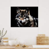 Wolfsprotrait Poster (Küche)