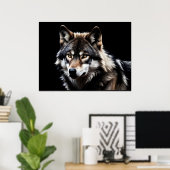 Wolfsprotrait Poster (Heimbüro)