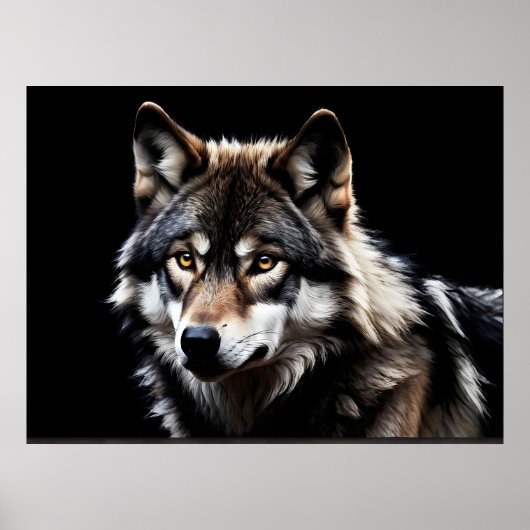 Wolfsprotrait Poster (Vorne)