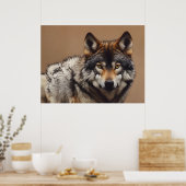 Wolfsprotrait Poster (Küche)