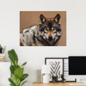 Wolfsprotrait Poster (Heimbüro)