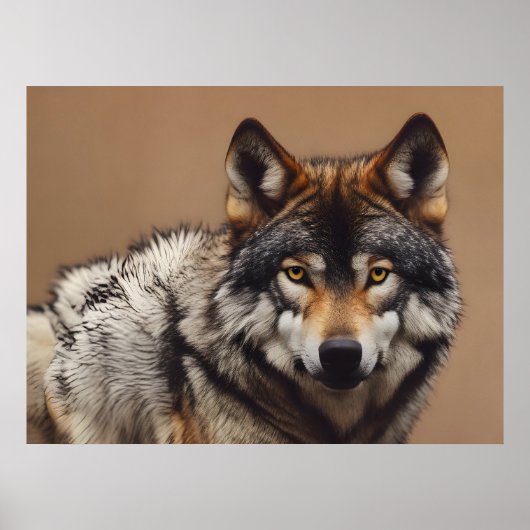 Wolfsprotrait Poster (Vorne)