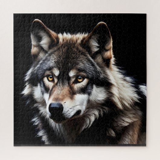 Wolfsprotrait Puzzle (Vertikal)