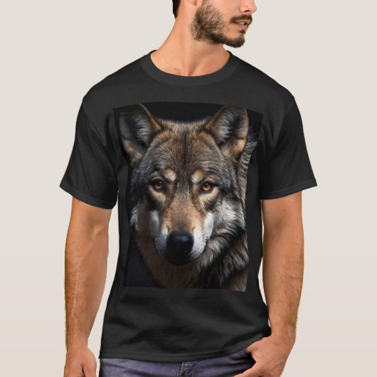 Wolfsprotrait T-Shirt (Vorderseite)