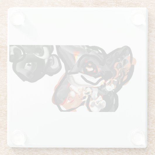 Wolfspucke Glasuntersetzer (Rückseite)