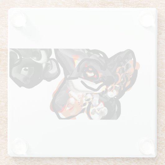 Wolfspucke Glasuntersetzer (Rückseite)