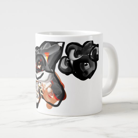 Wolfspucke Jumbo-Tasse (Vorderseite Rechts)
