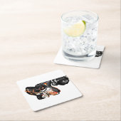 Wolfspucke Rechteckiger Pappuntersetzer (Vor Ort)