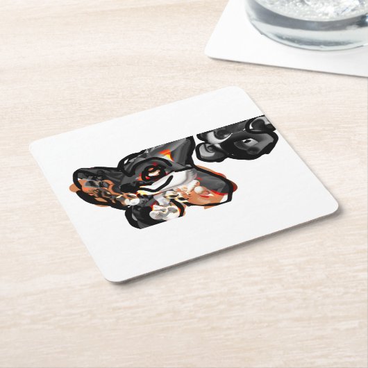 Wolfspucke Rechteckiger Pappuntersetzer (angewinkelt)