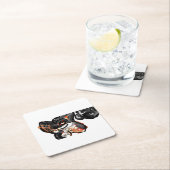 Wolfspucke Rechteckiger Pappuntersetzer (Vor Ort)