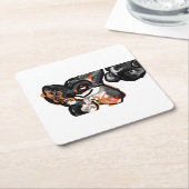 Wolfspucke Rechteckiger Pappuntersetzer (angewinkelt)