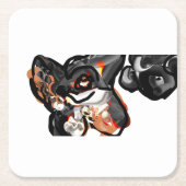 Wolfspucke Rechteckiger Pappuntersetzer (Vorderseite)