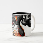 Wolfspucke Zweifarbige Tasse (VorderseiteRechts)