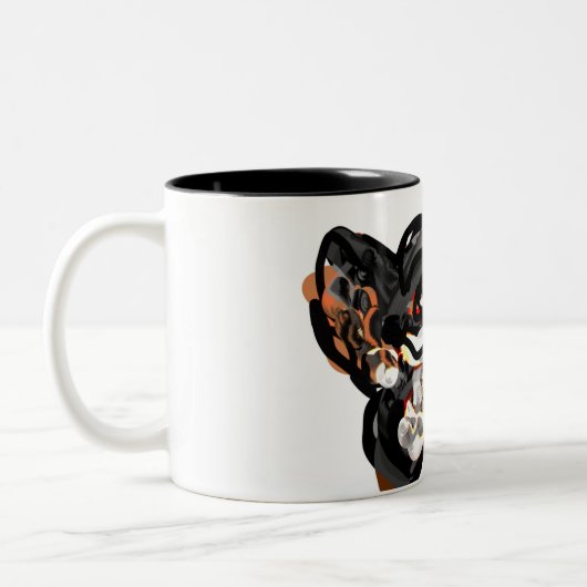 Wolfspucke Zweifarbige Tasse (Links)
