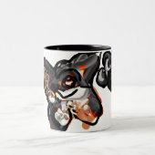 Wolfspucke Zweifarbige Tasse (Mittel)