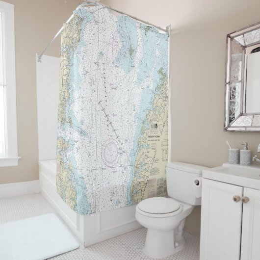 Wolfspur zu Smith Point Schönheitsdiagramm Duschvorhang (Beispiel)