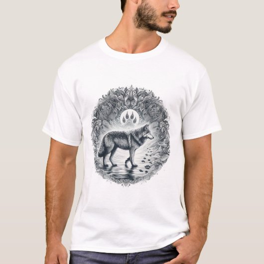 Wolfspuren, Wolfspuren, Wolfspatzen T-Shirt (Vorderseite)
