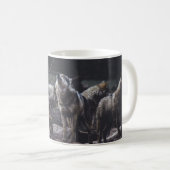 WOLFSRUDEL AUF FELSFORMATION KAFFEETASSE (VorderseiteRechts)