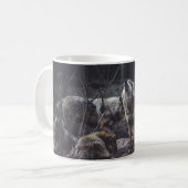 WOLFSRUDEL AUF FELSFORMATION KAFFEETASSE (Vorderseite Links)