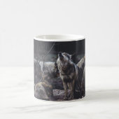 WOLFSRUDEL AUF FELSFORMATION KAFFEETASSE (Mittel)