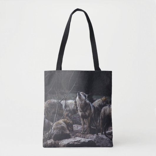 WOLFSRUDEL AUF FELSFORMATION TASCHE (Vorderseite)
